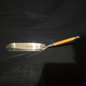 Antique "victoria" Silver Plated Crumb Catcher - 12 1/8" L x 2 3/4" W x 2 1/2" H